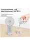 Portable mist fan, personal rhinestone fan, rechargeable fans with long battery life, portable for summer, white makeup mist fan - 4