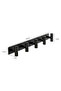 1-Pack Hat and Coat Wall Hanger - 5 Hooks for Robes, Bags, Keys, and Towels - Bathroom Towel Rack - Black
