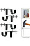 Two pairs of curtain rod brackets, rust-proof, high load-bearing capacity, universal design, easy to install, no drilling required. - 2