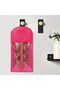 3-piece wig storage bag with hooks, can hold multiple wigs, suitable for hair extensions, wigs and accessories (rose red). - 6