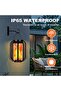 2-Pack Outdoor Solar Flame Effect Hanging Lanterns for Garden & Patio - 5