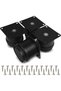 Set of 4 furniture legs, 50mm adjustable stainless steel table legs, office and kitchen furniture, height adjustable from 0-15mm, with stainless...