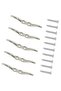 5-piece set of flagpole hooks (6 inches), stainless steel blind mast hooks, cable tie flagpole hooks, including mounting screws