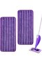 2-Pack Microfiber Reusable Mop Pads Compatible with Wet Jet Mops (Purple)
