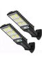 Two outdoor LED solar garden streetlights, motion sensor wall lights/streetlights