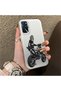 Oppo A54S Compatible Motorcycle Rider Drawing with Helmet Printed Men's Style Phone Protective Case