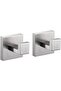 Self-adhesive towel hooks - 2 towel hooks - Screw mounting - Stainless steel 5*5*4.5cm