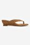 Vanessia Earth Suede Flip Flops Women's Mini Wedge Heeled Slippers - 4