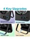 Rechargeable desktop fan - 5 speed settings, brushless motor - Silent mini fan with LED battery indicator - 1200mAh USB desktop fan - 16.3 x 13.2... - 7
