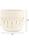 Mini storage baskets - 1 pair - w/tassels - 10 x 10 cm - Hand-woven - Decorative basket - For storing makeup brushes, pens, & pencils - White - 3