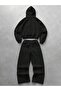 Unisex Women's Men's Cd Printed Oversize 3 Thread Hooded Sweatshirt and Baggy Sweatpants - 2