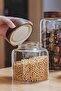 Glass Storage Container, Jar 1250ml Acacia Wood Leak Proof Lid - 3
