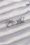 Brass Silver Color Chunky Zircon Stone Curved Minimal Butterfly Hoop Earrings - 2