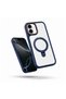 Apple iPhone 16 Plus Compatible Case with Magring Stand Silicone Case Navy Blue - 2