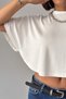 Crep Women's Oversize Crop T-Shirt Viscose Lycra Single Jersey Loose Basic T-Shirt - 2