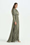 Beli Stone Accessory Evening Dress - Green - 2
