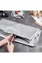 3D printer dust cover, 54.5 x 55 x 55 cm, silver Oxford fabric, dust cover, waterproof and dustproof cover, suitable for 3D printer furniture. - 3