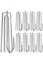 A set of 30 stainless steel curtain hooks and folding clips, four-claw folding system, horizontal folding.
