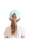 Kids' baseball cap with sun visor and ponytail hole - a sun-protective cotton beach cap suitable for little girls and children (2-8 years old), blue. - 5