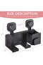 Wall-mounted hair dryer holder with self-adhesive design, suitable for bathroom vanities, salons, and homes. - 2