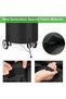 Waterproof Round BBQ Cover (70x70cm), Heavy Duty Dust Hood & UV Protection Weatherproof Oxford Fabric Outdoor Grill Smoker Cover - 4