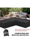 420D Oxford 286*222*82 cm L-Shaped Corner Garden Bench Furniture Cover Bag - 3