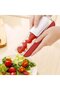 Fruit slice, tomato/raisin/cherry slice, kitchen tools for fruit and kitchen decoration, vegetable slice, kitchen tool, 1 piece red, 20x7.5x7 cm - 2