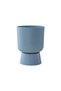 Plastic flower pots, flower pots with drainage holes, cute flower pot planters, plant containers, for garden, home and office decoration, blue