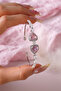 Pink Heart Princess Model Silver Color Handcuff Bracelet - 5