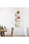 3-Tier Hanging Door Cotton Rope Basket Wall-Mounted Room Storage Organizer - 2