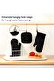 4-Piece Oven Mitts Baking Tray Set Extended Kitchen Oven Mitts Heat Resistant 500°F Silicone Non-Slip Surface Black - 5