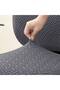 Two-piece elastic swivel office chair cover with fabric upholstery, for a modern office style. Made from stretchy - 3