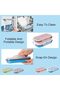 Two-piece folding lunch box, 900ml, extendable, with a foldable lid to prevent leaks. Made of silicone, suitable for office, camping, and picnic use. - 2