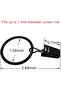Curtain rings with clips - 40 pieces - Black - Rust resistant - 2