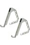 Foldable clothes rack - space-saving door drying rod, 5kg load capacity, 2-pack, white - 4
