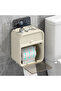Waterproof toilet paper holder with wall-mounting storage function - 3