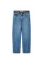 Belted Barrel Fit Jean Pants - 3
