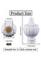 set of 4 curtain rod decorative heads, white plastic caps, suitable for 28mm curtain rods, measuring 105 x 64.6mm, for decorating curtain rods. - 2