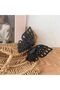 Three-piece set of large butterfly hair clips for women, including chin clips, for thick and delicate everyday styles and special occasion accessories - 4