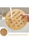 Bamboo pot mats, 2-pack, 18cm round, heat-resistant, non-slip, suitable for frying pans, saucepans, and plates, preventing scratches and burns. - 2