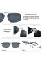 3-Pack Unisex Long-Lasting Polarized Flip-Up Clip-On Driving Sunglasses Set - 3