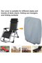 Chair Cover - Folding Furniture Garden Waterproof Sunproof 71*20*34*110 cm Oxford Cloth Silver - 2