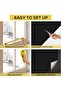 Blackout Curtains, 150x100 cm, Velcro fabric, no drilling required, sun protection - Black - 4