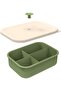 Lunch Box Sandwich Bento Box - Microwave & Dishwasher Safe - For Work & Picnics - Dark Blue - 2