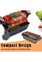 Bread baking pan with non-stick coating and hanging rings, black and rose gold color scheme, suitable for oven baking - Black - 2