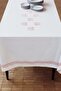 Embroidery-motif linen-blend tablecloth - 4