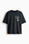 Oversized Fit Printed cotton T-shirt - 5