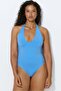 Padded-cup halterneck swimsuit - 2