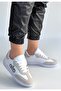 Lendo White Leather Lace-Up Sports Shoes - 2