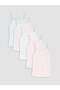 Esvab • Modern & Distinctive Square Collar Girls' Undershirt Set of 5 - 2